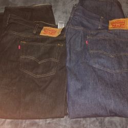 2 Brand New Men’s Levi’s Jeans  48/30 Both