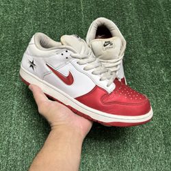 Nike SB Dunk Low Supreme Jewel Swoosh Red size 11.5 USED