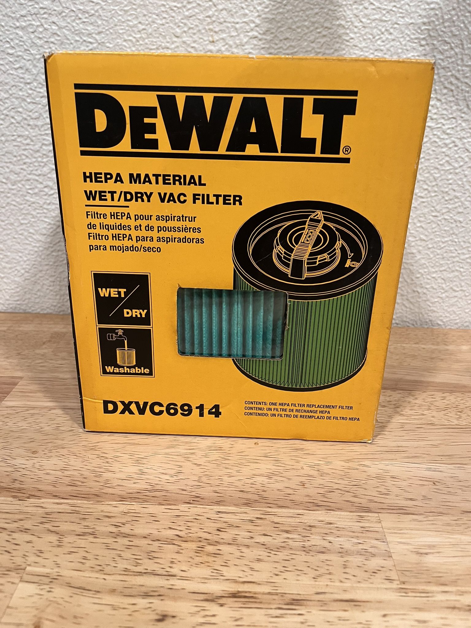 New Dewalt HEPA Filter For Shopvac & Regular Filter Too