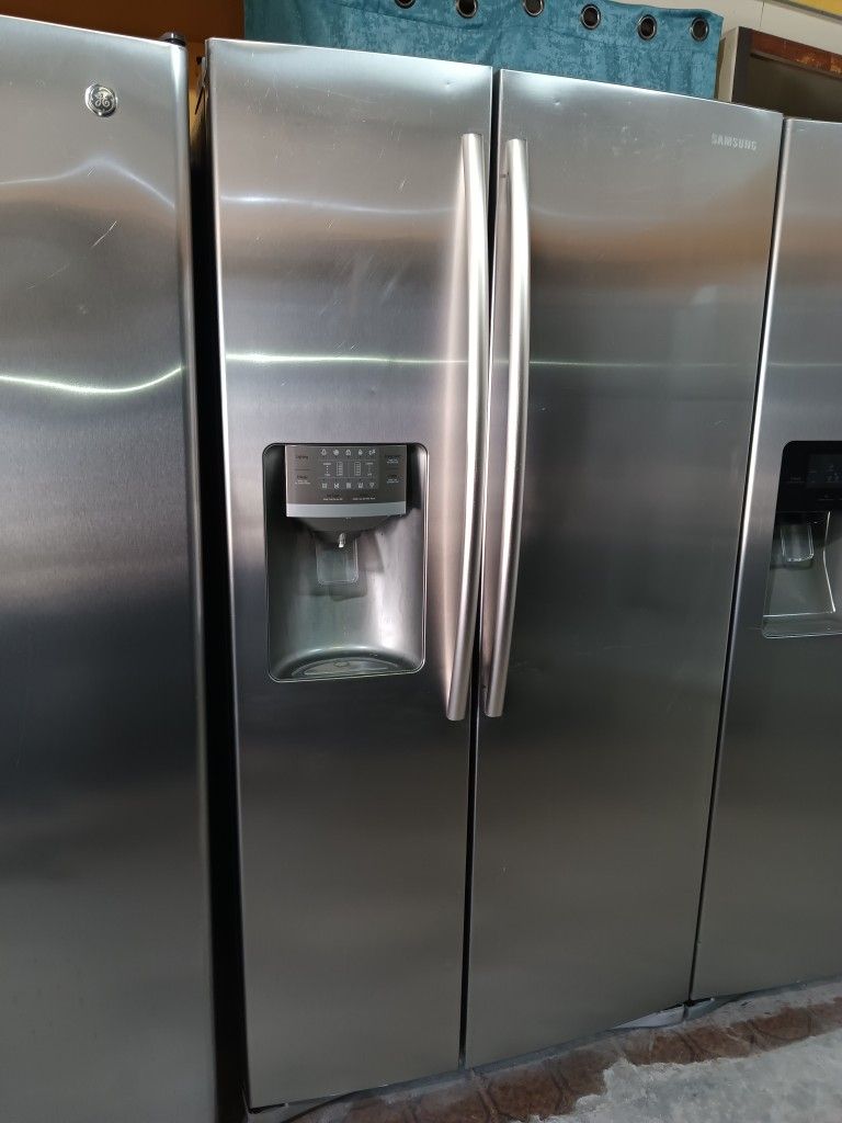 Samsung Refrigerator Side By Side Stainless Steel Everything Works Good π