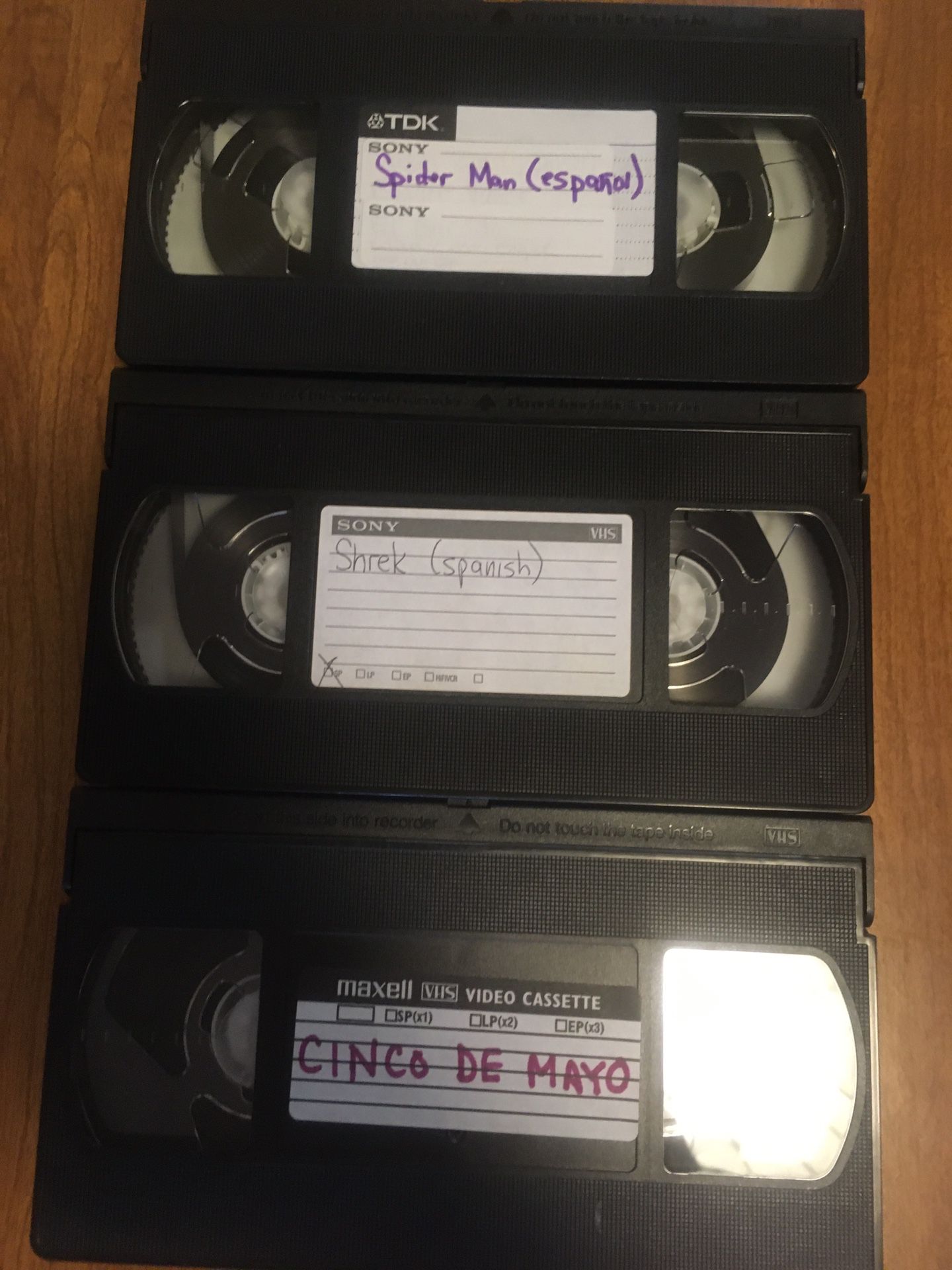 FREE Spanish VHS tapes