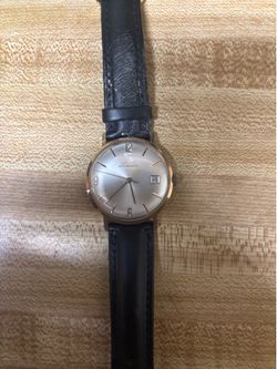 Vintage 1963 DOXA Anti-Magnetic Dress Watch - Solid 14K Gold Case - Date - Working