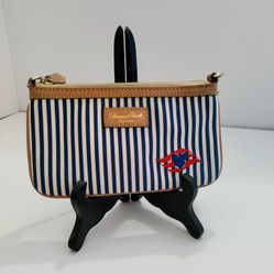 EUC Disney Cruise Line DCL Dooney & Bourke Stripes Logo Wristlet.