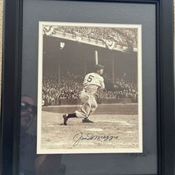 Joe DiMaggio Autographed B&W Photo - Framed & Matted  