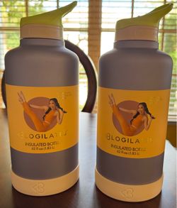 64 oz Blogilates insulated water bottle- 2 pack