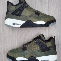 Nike Air Jordan 4 Retro SE Craft Shoe Olive FB9928-200 Youth Size 4 /Women's Size 5.5
