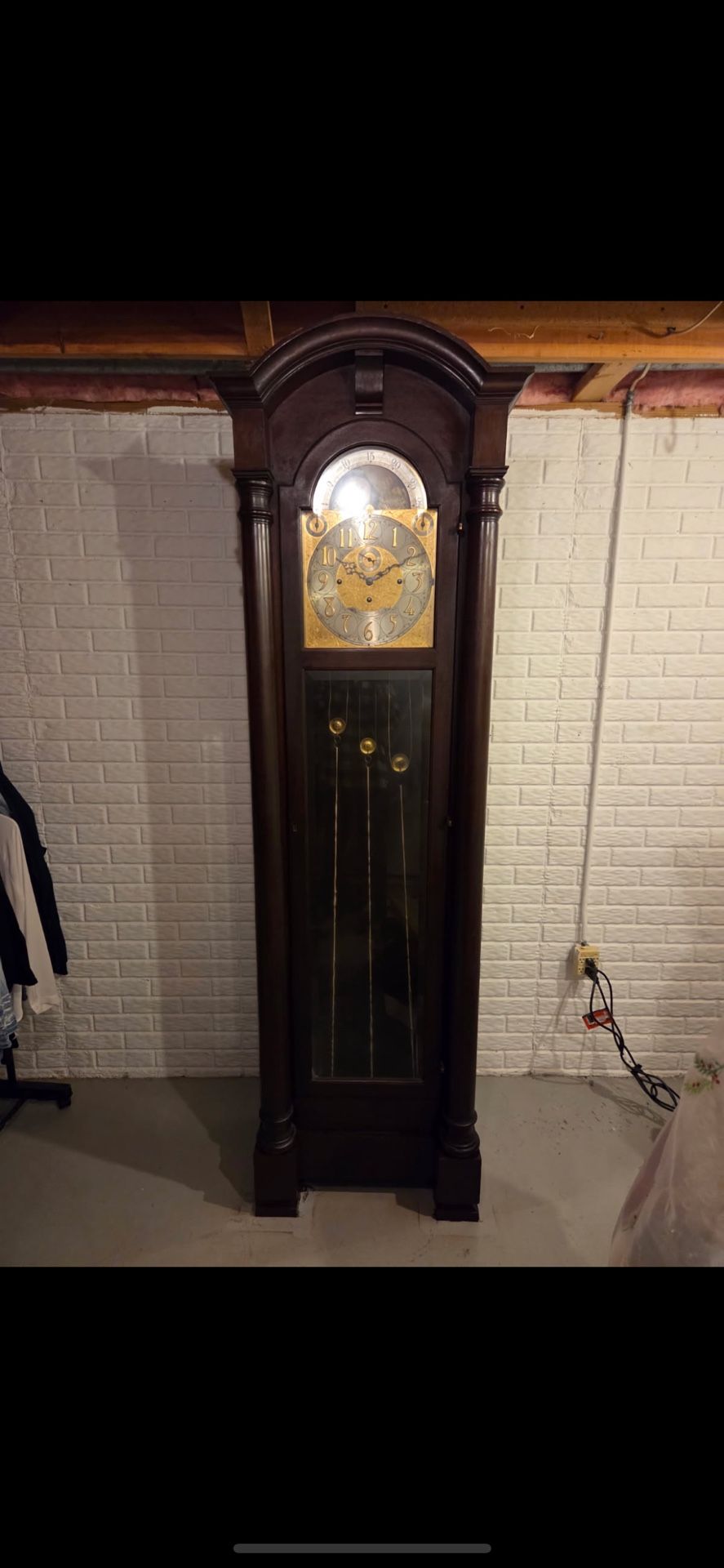 1910 Waltham Grandfather Clock For Sale.