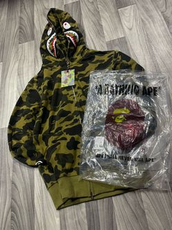 Green Bape Hoodie Size Medium
