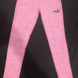 Girls Puma Pink Leggings