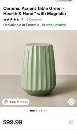 Ceramic Accent Table Green - Hearth & Hand™ with Magnolia