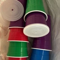 8 XL Red Solo Cups With 6 Lids