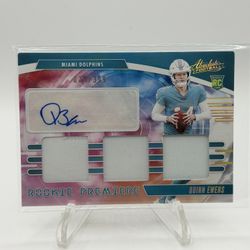 Quinn Ewers Rookie Tri Patch Autograph Numbered /399