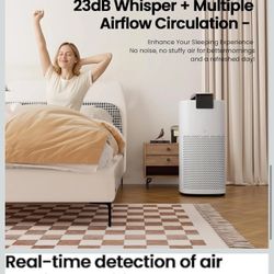 Air Purifiers for Home Large Room Up to 2800Ft² with PM 2.5 Air Laser Sensor, Hepa 3-in-1 air Filter Filters Airborne Particles, air purifiers With Sm