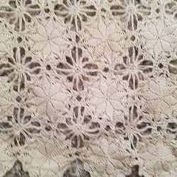 Beautiful crocheted tablecloth