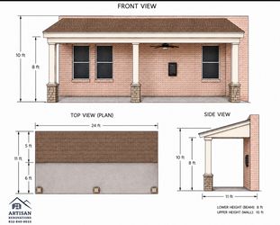 Back  patio covered porch