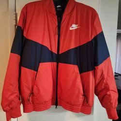 Men's Red/ Blue Puffer Jacket Size XL