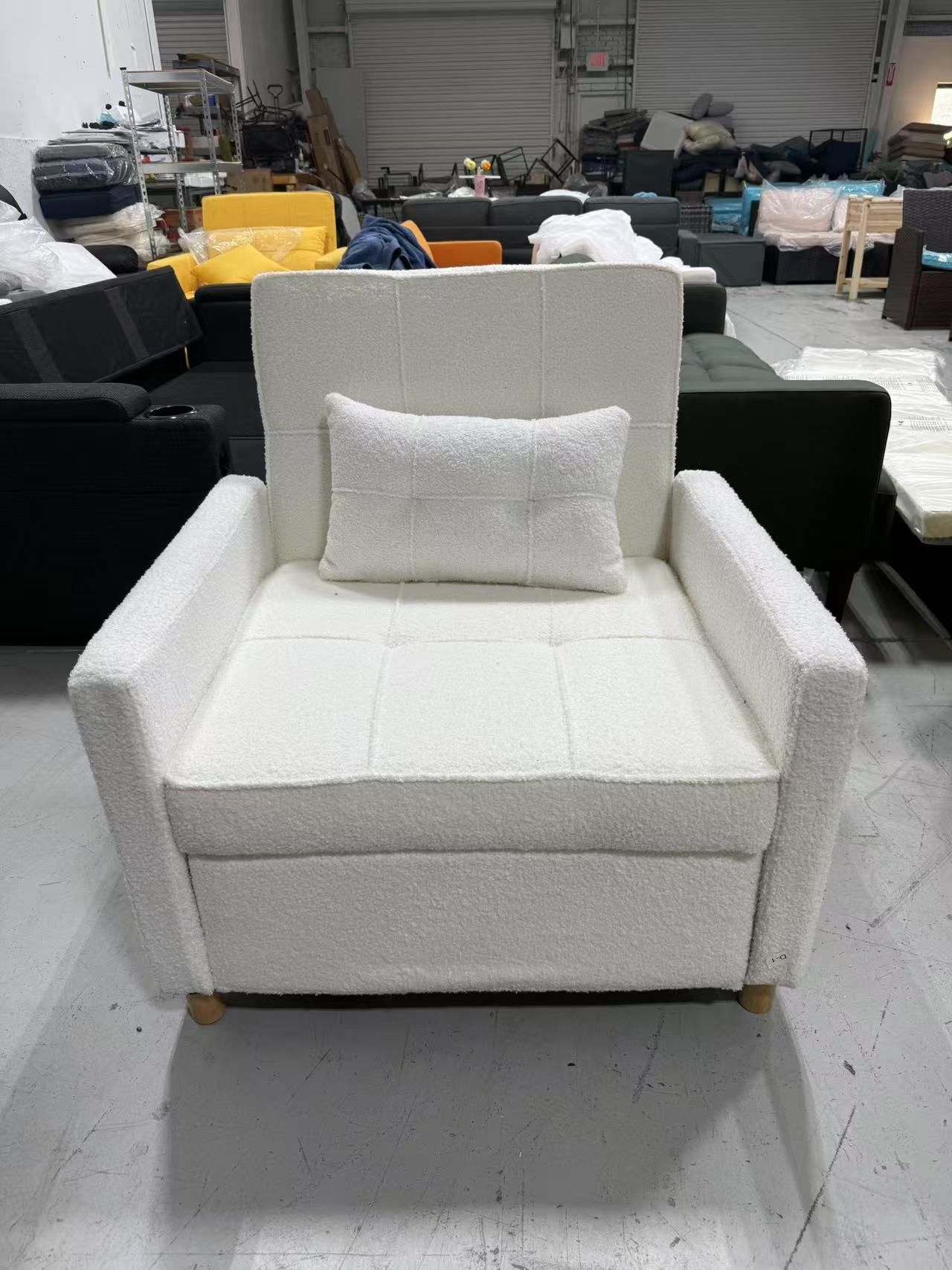 New 31.5" Sleeper Chair, Convertible Chair Bed for Adults, 3-in-1 Pull Out Sofa Chair