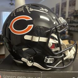 Mike Brown Signed Chicago Bears Full Size Riddell Speed Replica Helmet Beckett