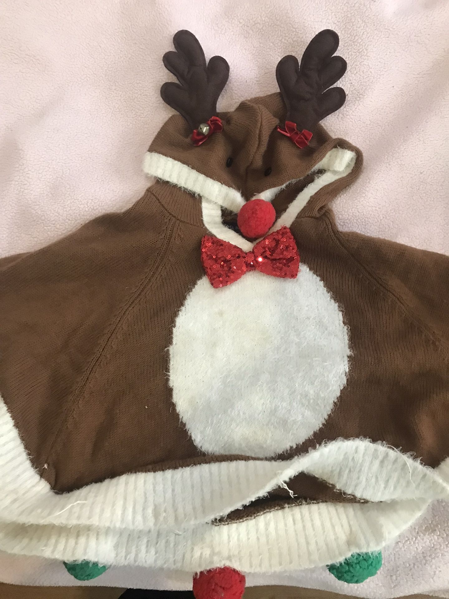 Girl Poncho Size 6 Used For Ugly Sweater Day $10 
