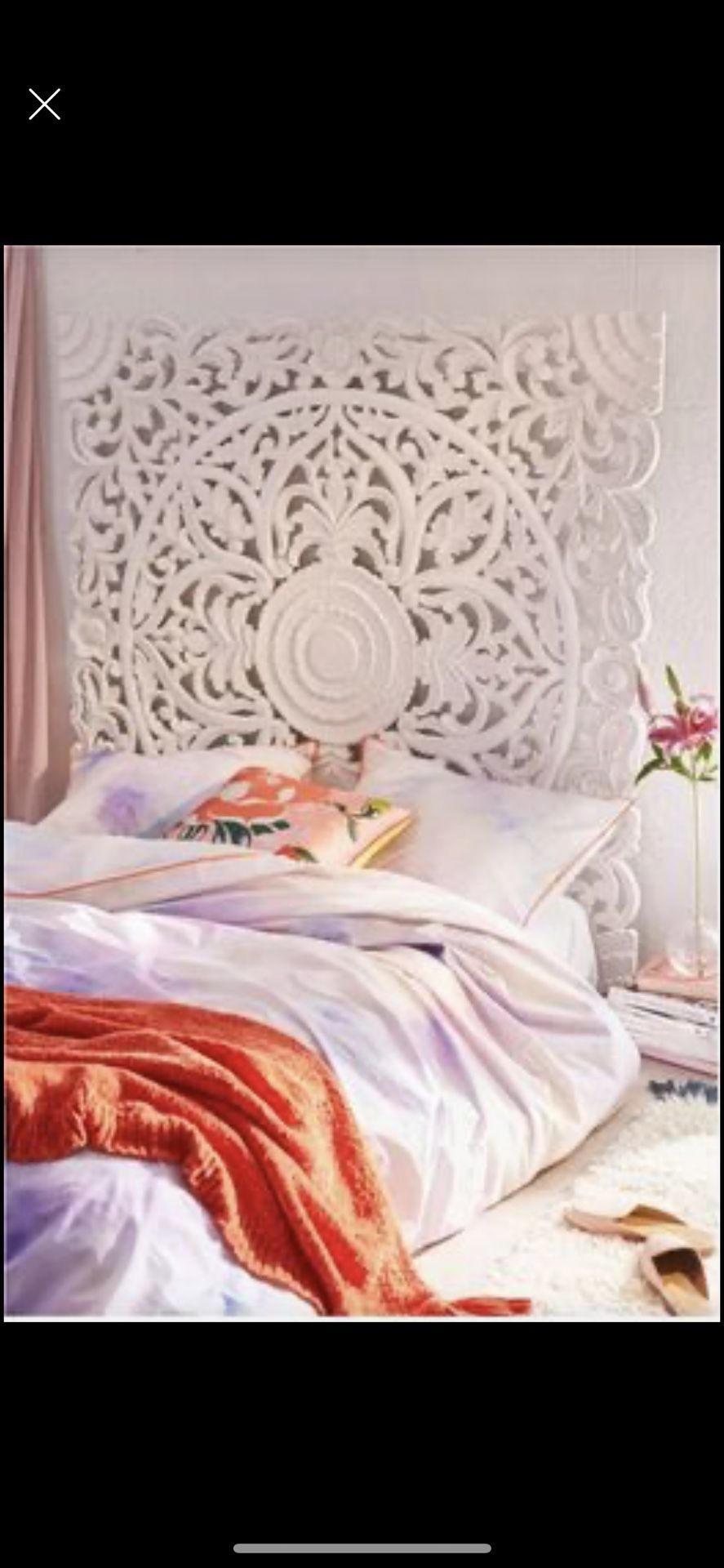 Urban Outfitters Carved Mandala Headboard