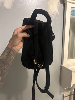 Mini black backpack