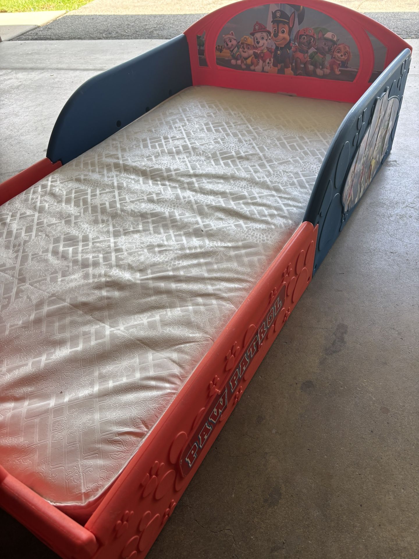 Paw Patrol Toddler Bed With Mattress