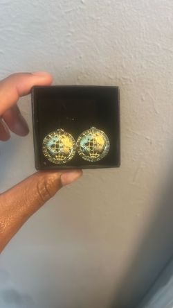 Gold nugget earrings