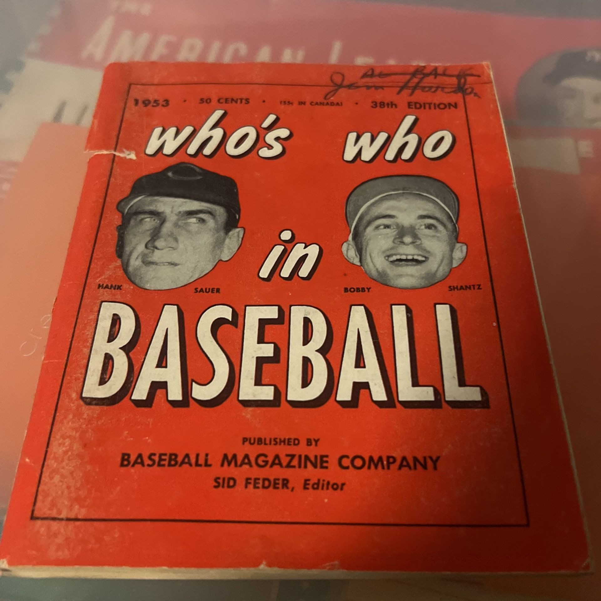 WHOSE WHO IN BASEBALL ANTIQUE BOOK
