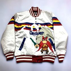 Yosemite White Bomber Jacket Denver With Cartoon