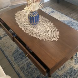 Coffee Table With 2 Drawers 