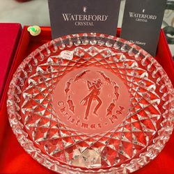 Vintage 1994 Waterford, Crystal collector plate with original box and paperwork