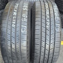 2 USED TIRES 195/65/15 MICHELIN DEFENDER w/80% Thread  Both Installed and Balanced $100 ($50 each) 