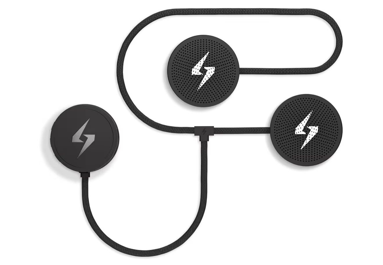 Syphon SoundPro: Ultra-Thin 9.6mm Bluetooth Moto Headphones - Glove-Friendly Controls, Massive Sound, IP55 Waterproof, Built-In Mic, Universal Fit Wit