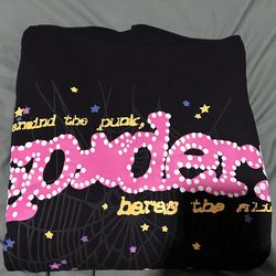 Sp5der  P*nk V2 Hoodie ‘Black’ Size Medium Brand New
