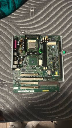 Pc motherboard with cpu and cpu cooler