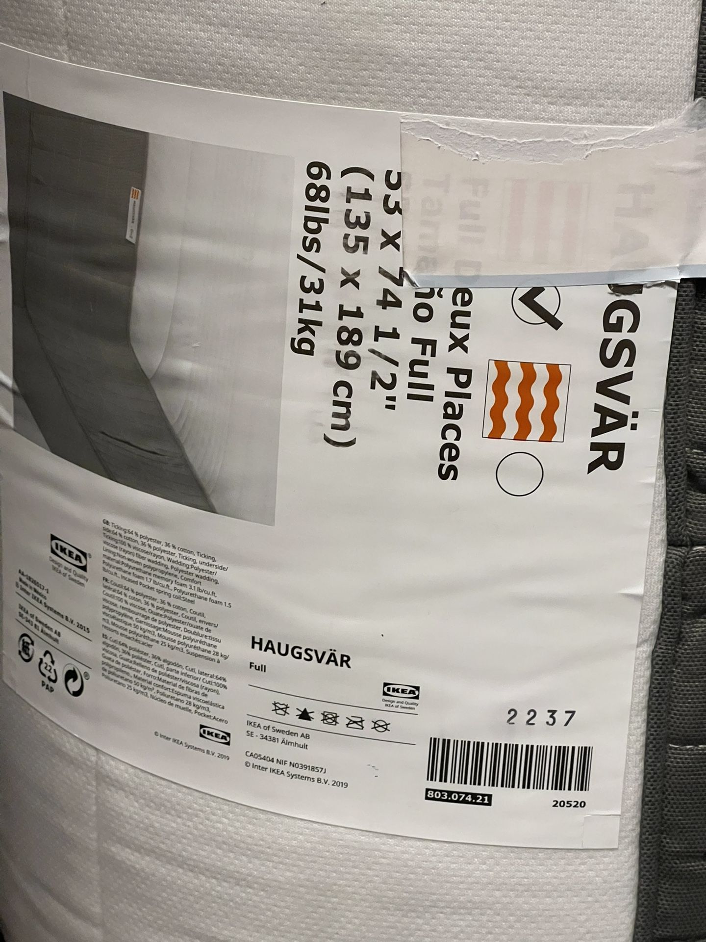 IKEA HAUGSVAR Hybrid mattress Full Size