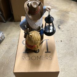 Outdoor Resin Solar Highland Cowboy Gnome 
