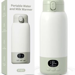 Portable Bottle Warmer 17oz Bottle Warmer for Breast Milk Formula & Water, Fast Heating, Long Battery Life & Large Capacity