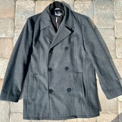 Kenneth Cole Men’s Grey Medium Pea Coat