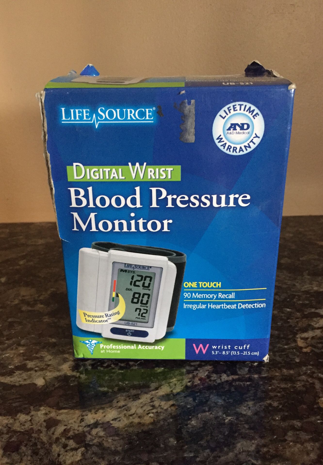 Life Source blood pressure digital wrist monitor