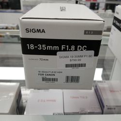Sigma 18-35mm F1.8 DC ☆ 4 Year Warranty ☆