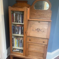 Antique Secretary Display Case Hutch OFFERS ACCEPTED