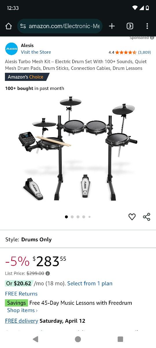 Alesis electric drum set & Iron Cobra double bass pedal