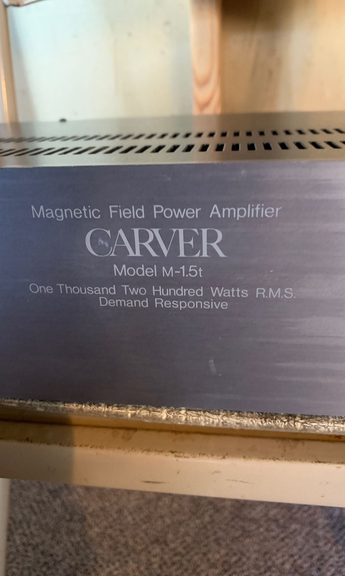 Carver M-1.5t 1200 watt power amplifier