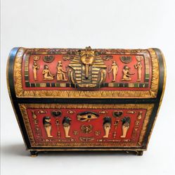 Vintage Ancient Egyptian-Styled Storage Chest/Trunk