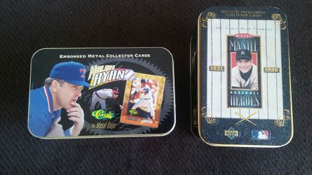 Baseball Embossed Metal Collector Cards