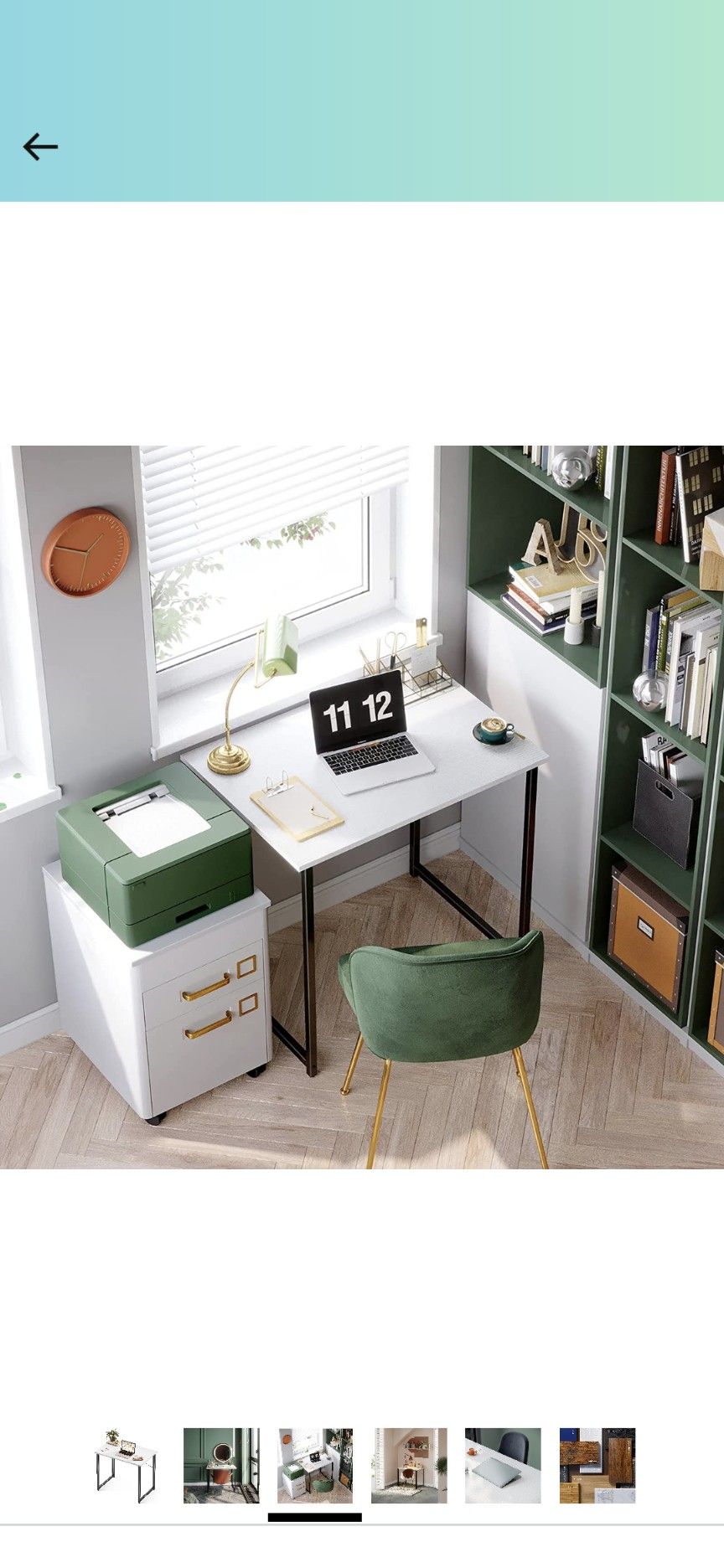Small White Computer Desk