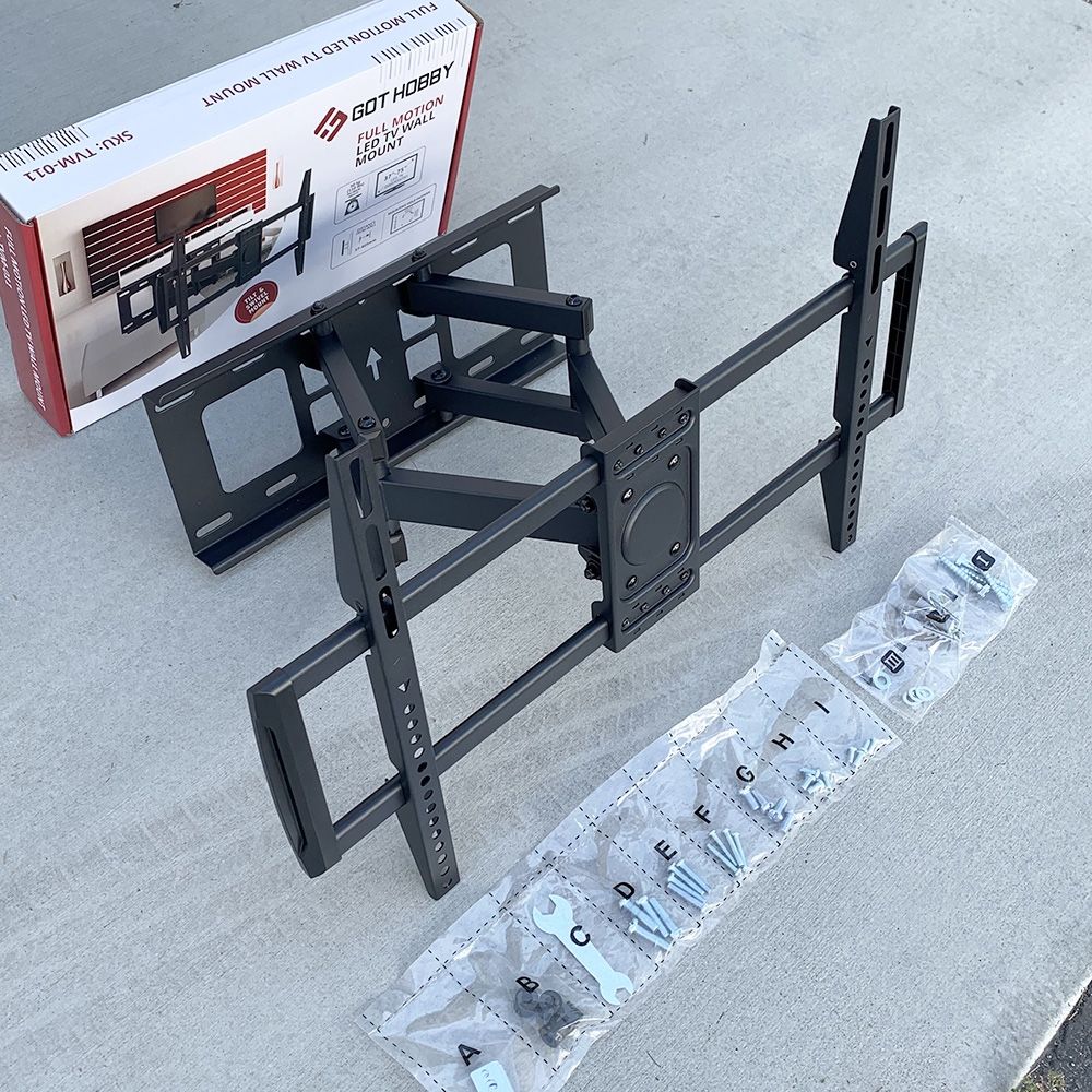 Brand New $40 Large Swivel 37-75” TV Wall Mount Bracket, VESA 600x400mm, Max Weight 110 LBS