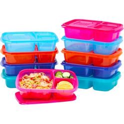 New And Sealed-EasyLunchboxes® - Original Stackable Lunch Boxes - Reusable 3-Compartment Food Containers for Kids and Adults - Bento Lunch Box for Mea