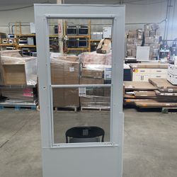 Andersen 400 Series 36 in. x 80 in. White Universal 3/4 Light Retractable Aluminum Storm Door with Nickel Hardware